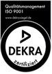Qualitätsmanagement ISO 9001 Dekra-Logo